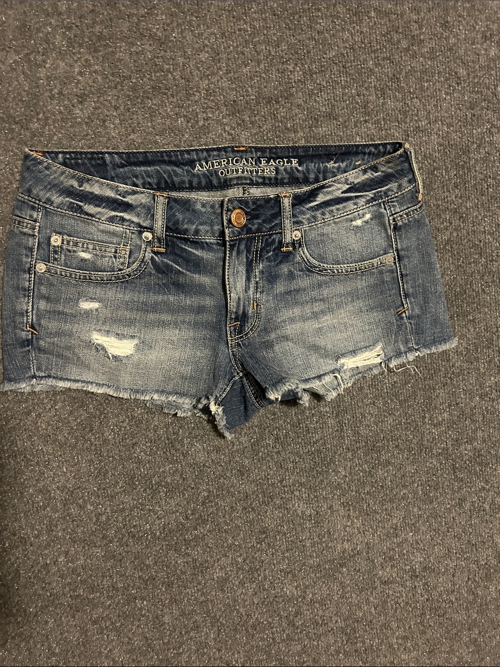 American Eagle Outfitters Distressed Denim Cutoff Shorts - Blue